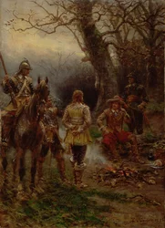 Oliver Cromwell interrogeant un prisonnier, 1895